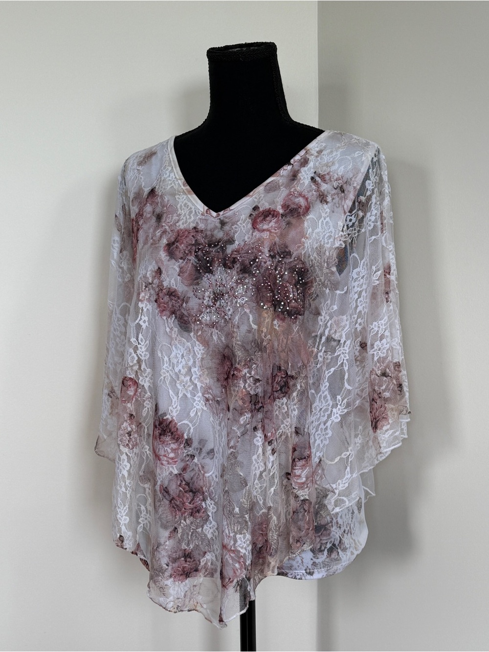 Brittany Black Floral Lace Overlay Top — Romantic & Dreamy | Fits like a M - Picture 2 of 12